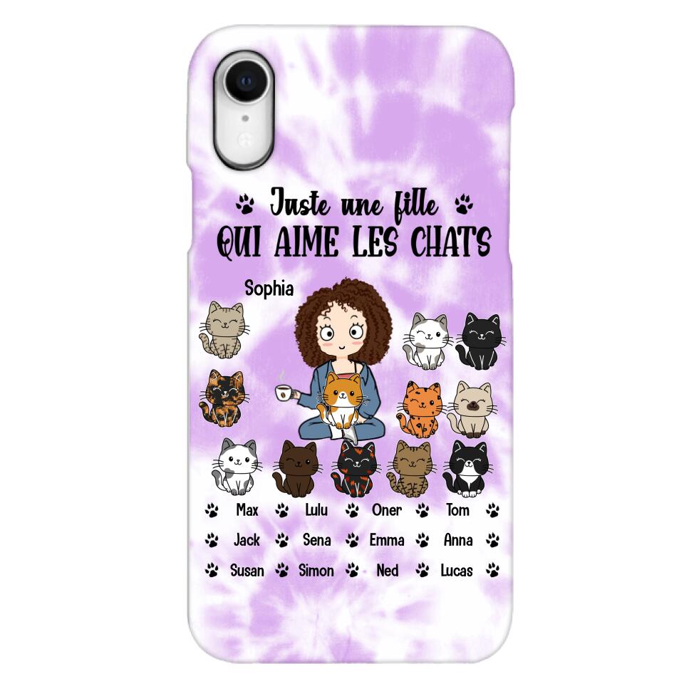 Personalized Girl Love Cat Phone Case Printed 22MAY-HQ13