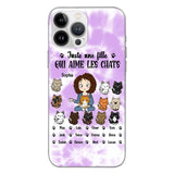 Personalized Girl Love Cat Phone Case Printed 22MAY-HQ13