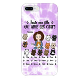 Personalized Girl Love Cat Phone Case Printed 22MAY-HQ13