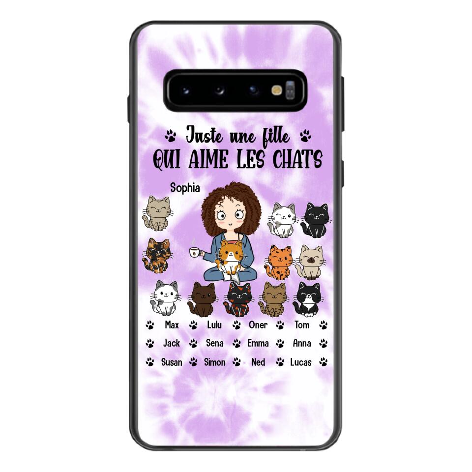 Personalized Girl Love Cat Phone Case Printed 22MAY-HQ13
