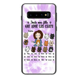 Personalized Girl Love Cat Phone Case Printed 22MAY-HQ13