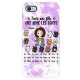 Personalized Girl Love Cat Phone Case Printed 22MAY-HQ13
