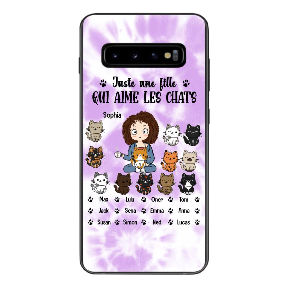 Personalized Girl Love Cat Phone Case Printed 22MAY-HQ13