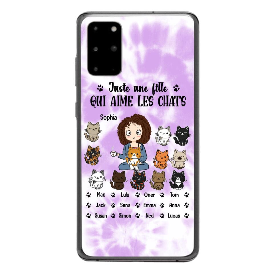 Personalized Girl Love Cat Phone Case Printed 22MAY-HQ13