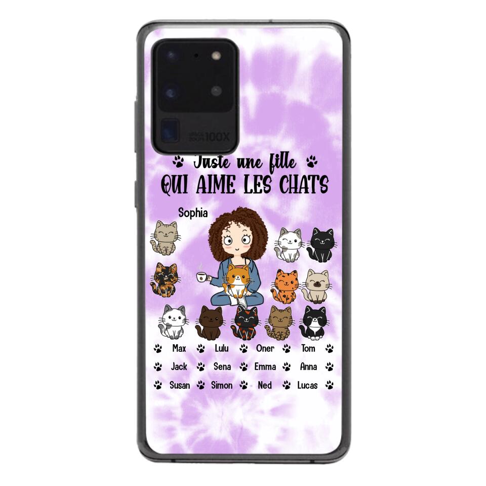 Personalized Girl Love Cat Phone Case Printed 22MAY-HQ13