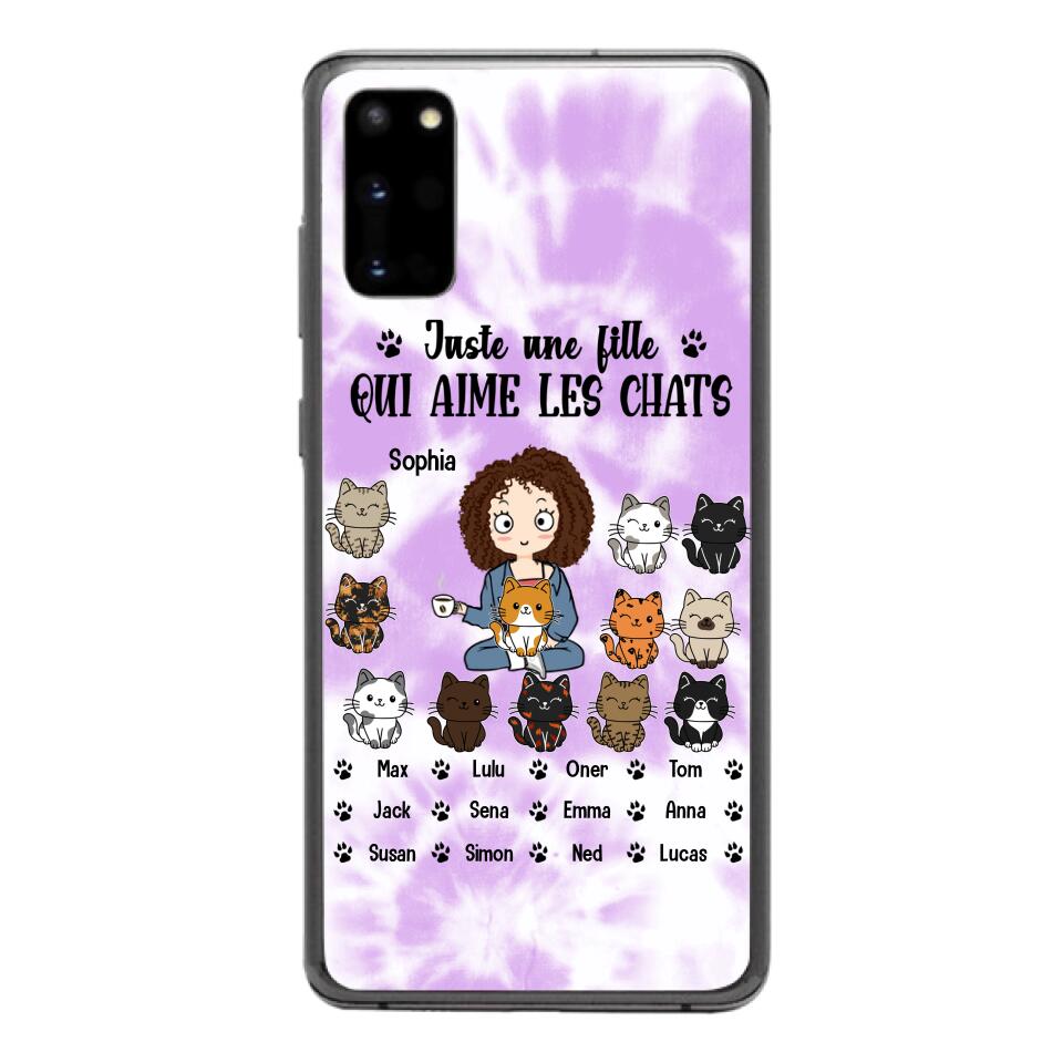 Personalized Girl Love Cat Phone Case Printed 22MAY-HQ13
