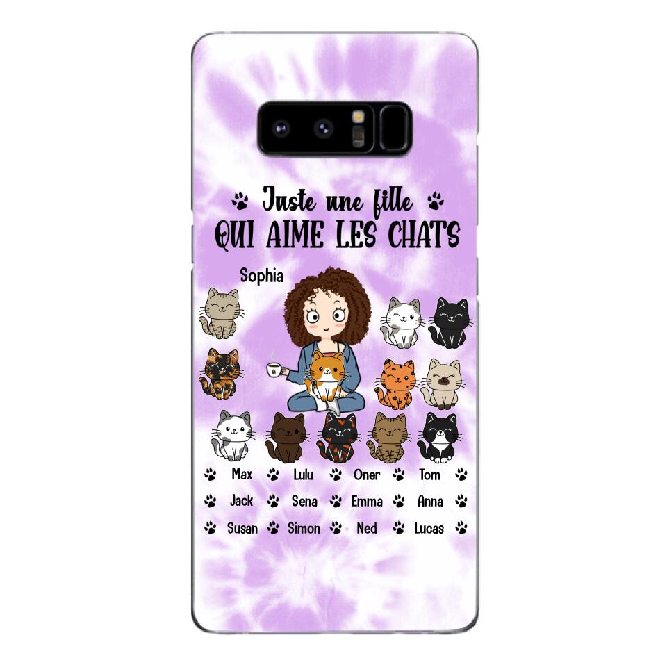 Personalized Girl Love Cat Phone Case Printed 22MAY-HQ13