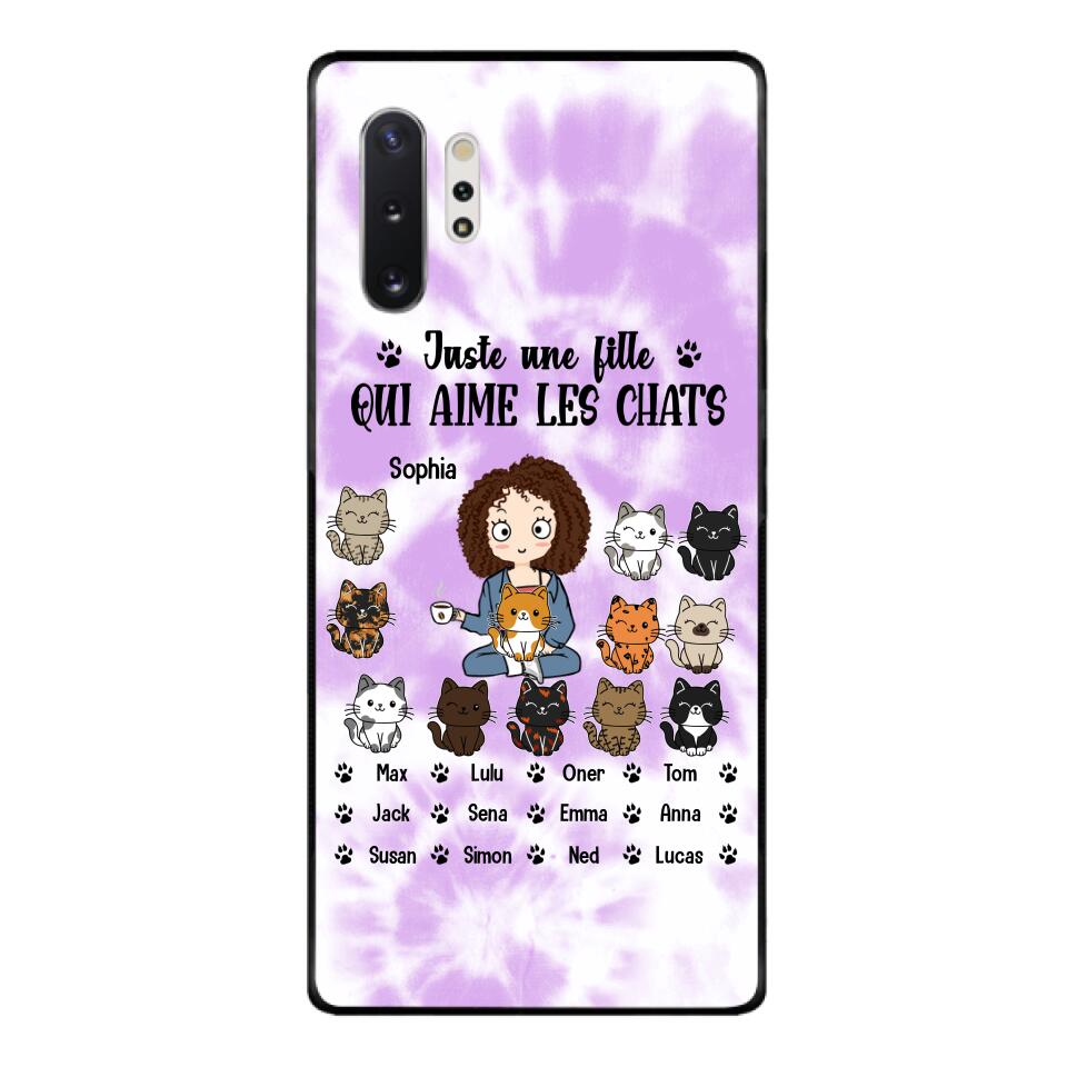 Personalized Girl Love Cat Phone Case Printed 22MAY-HQ13