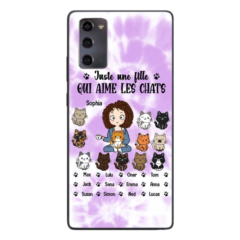 Personalized Girl Love Cat Phone Case Printed 22MAY-HQ13