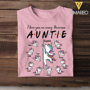 DH Personalized Auntie Tshirt Printed HC1305