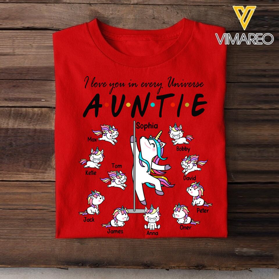DH Personalized Auntie Tshirt Printed HC1305
