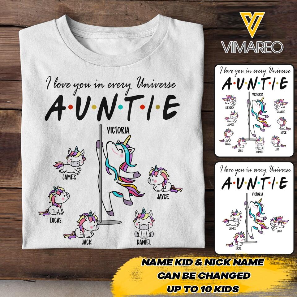 DH Personalized Auntie Tshirt Printed HC1305