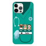 Personalized Nurse Love Dog Phone Case Printed 22MAY-HQ16