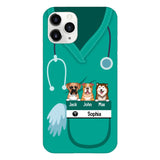 Personalized Nurse Love Dog Phone Case Printed 22MAY-HQ16