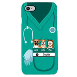 Personalized Nurse Love Dog Phone Case Printed 22MAY-HQ16