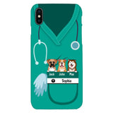Personalized Nurse Love Dog Phone Case Printed 22MAY-HQ16