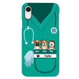 Personalized Nurse Love Dog Phone Case Printed 22MAY-HQ16