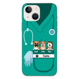 Personalized Nurse Love Dog Phone Case Printed 22MAY-HQ16