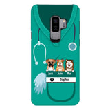 Personalized Nurse Love Dog Phone Case Printed 22MAY-HQ16