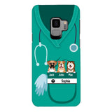 Personalized Nurse Love Dog Phone Case Printed 22MAY-HQ16
