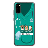 Personalized Nurse Love Dog Phone Case Printed 22MAY-HQ16