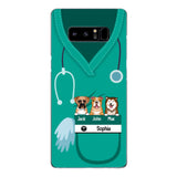Personalized Nurse Love Dog Phone Case Printed 22MAY-HQ16