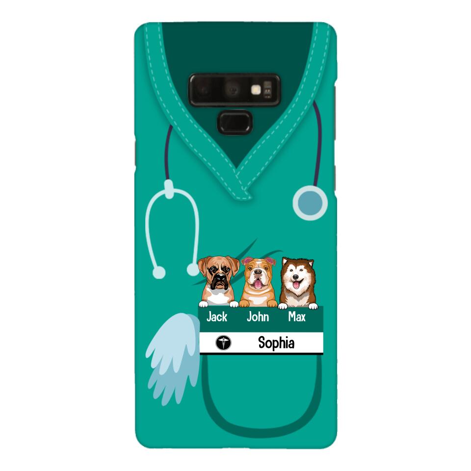 Personalized Nurse Love Dog Phone Case Printed 22MAY-HQ16