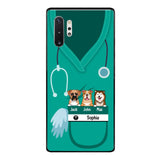 Personalized Nurse Love Dog Phone Case Printed 22MAY-HQ16