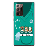 Personalized Nurse Love Dog Phone Case Printed 22MAY-HQ16