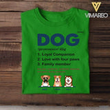 PERSONALIZED DOG LOYAL COMPANION FOUR PAWS FAMILY MEMBER TSHIRT NQHC1605