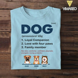 PERSONALIZED DOG LOYAL COMPANION FOUR PAWS FAMILY MEMBER TSHIRT NQHC1605
