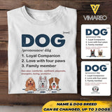 PERSONALIZED DOG LOYAL COMPANION FOUR PAWS FAMILY MEMBER TSHIRT NQHC1605