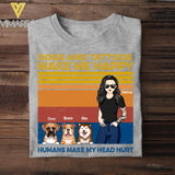 Personalized Dogs and Tattoos Make Me Happy Tshirt Printed QTTN1705