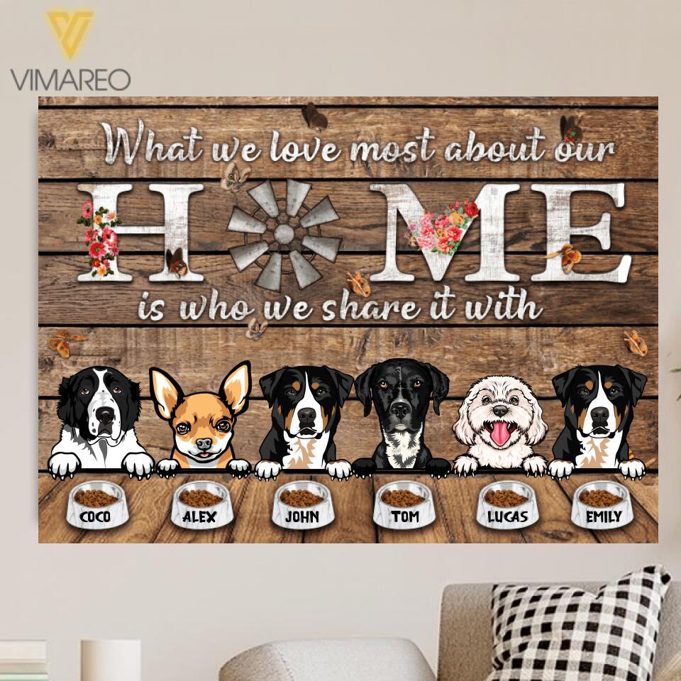 PERSONALIZED HOME DOG BREED CANVAS NQHC1805