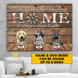 PERSONALIZED HOME DOG BREED CANVAS NQHC1805