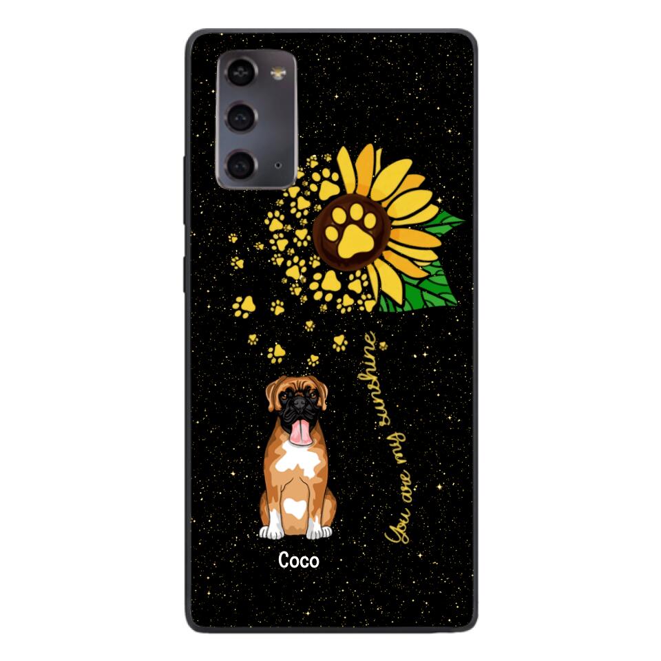 PERSONALIZED DOG SUNFLOWER PHONECASE QTTN1805