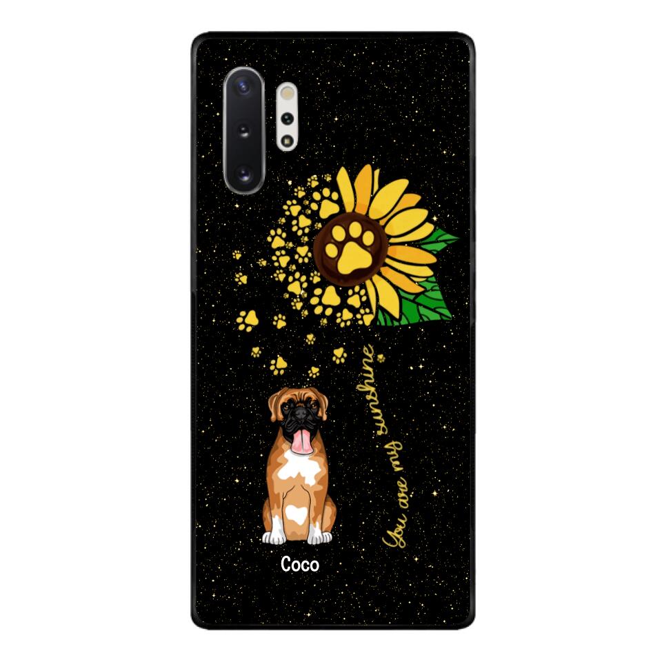 PERSONALIZED DOG SUNFLOWER PHONECASE QTTN1805