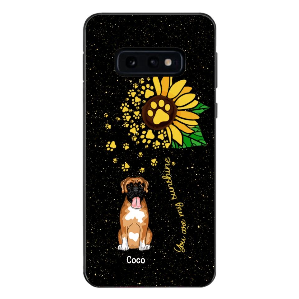 PERSONALIZED DOG SUNFLOWER PHONECASE QTTN1805