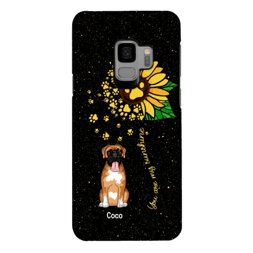 PERSONALIZED DOG SUNFLOWER PHONECASE QTTN1805