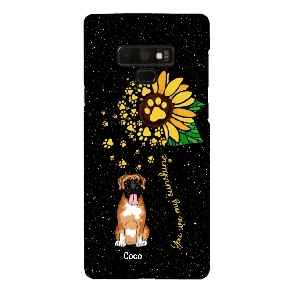 PERSONALIZED DOG SUNFLOWER PHONECASE QTTN1805