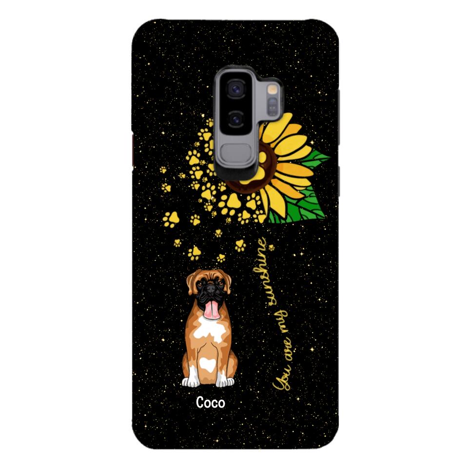 PERSONALIZED DOG SUNFLOWER PHONECASE QTTN1805