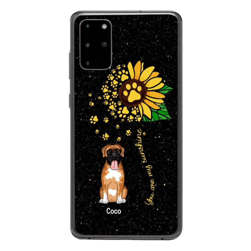 PERSONALIZED DOG SUNFLOWER PHONECASE QTTN1805