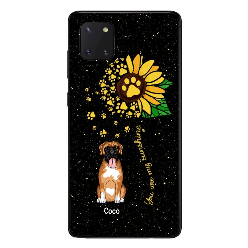 PERSONALIZED DOG SUNFLOWER PHONECASE QTTN1805