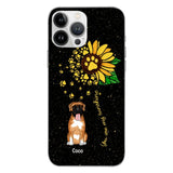 PERSONALIZED DOG SUNFLOWER PHONECASE QTTN1805