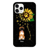 PERSONALIZED DOG SUNFLOWER PHONECASE QTTN1805