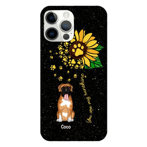 PERSONALIZED DOG SUNFLOWER PHONECASE QTTN1805