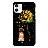 PERSONALIZED DOG SUNFLOWER PHONECASE QTTN1805