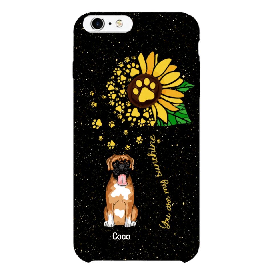 PERSONALIZED DOG SUNFLOWER PHONECASE QTTN1805