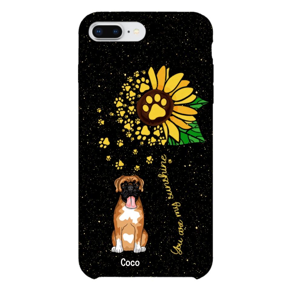 PERSONALIZED DOG SUNFLOWER PHONECASE QTTN1805