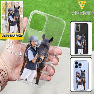 Personalized Girl Love Horse Transparent Silicone Phonecase Printed 22MAY-DT21